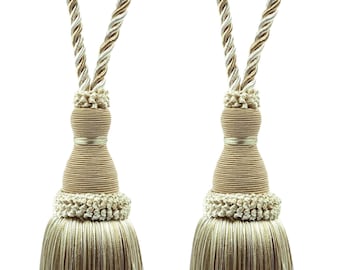 DÉCOPRO Curtain & Drapery Tassel Tieback, Tassel Length 8" (20cm), Spread 30" (76cm) # TBH8 #4001 Set of 2
