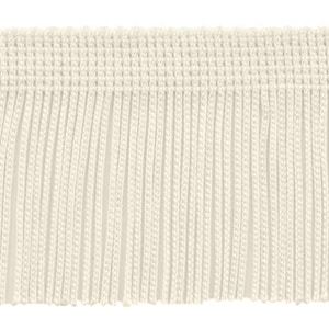 DÉCOPRO 2&quot; (5cm) Chainette Fringe Trim # CF02, Off White #OW (White Ivory, Cream Ivory, Off White) 5 Yards (15 ft/4.5m)