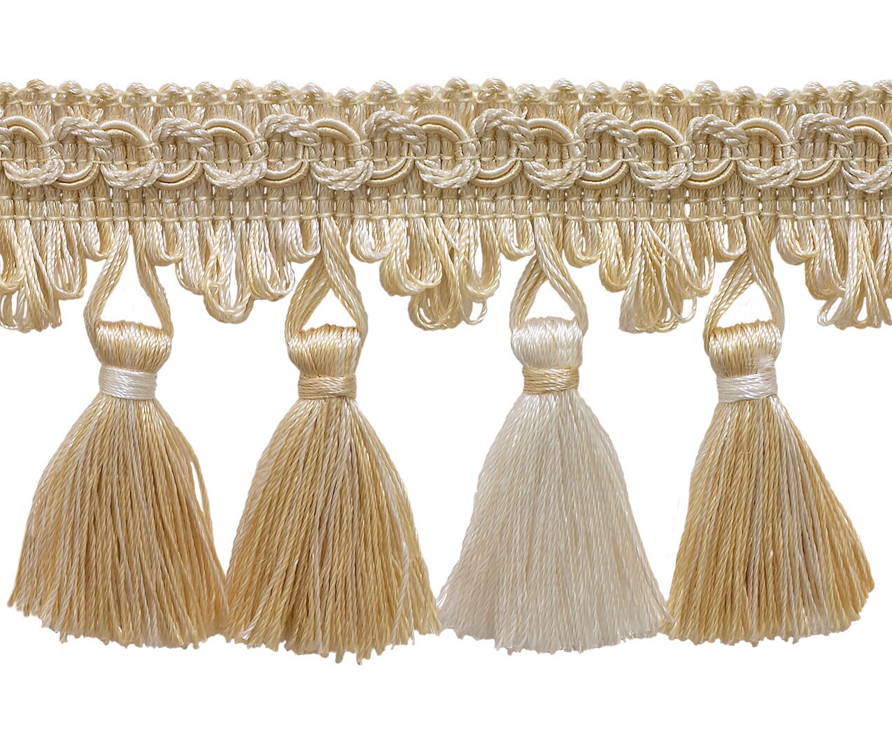 5 Yard Value Pack of Ivory, Sand 2 3/4" Imperial II Tassel Fringe Style# NT2502 Color Seashell - 5055 (15 Ft / 4.5 Meter)