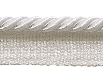 Small 3/16" White, Basic Trim Lip Cord, Sold by The Yard , Style# 0316s Color White - A1