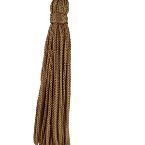 3&quot; (7.5cm) Basic Chainette Tassel | Craft Tassel (RT03), Dark Sand Beige #A8 (Grey Brown Beige) Set of 10