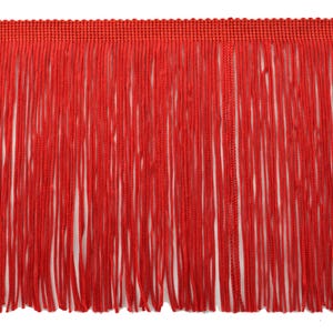DÉCOPRO 6&quot; (15cm) Chainette Fringe Trim # CF06, Cherry Red #E6 (Bright Red) Sold By The Yard (36&quot;/3 ft/0.9m)