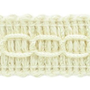 7/8&quot; (2cm) Basic Solid Collection Gimp Braid Trim (0078SGC), Cream Ivory #A2 (Cream, Ivory, Off White) 10 Yards (30 ft/9.5m)