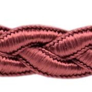 1/2&quot; (1cm) Elegant Solid Flat Gimp Braid Trim (0050SGB), Dust Red #K33 (Light Dusty Red) Sold By The Yard (36&quot;/3 ft/0.9m)