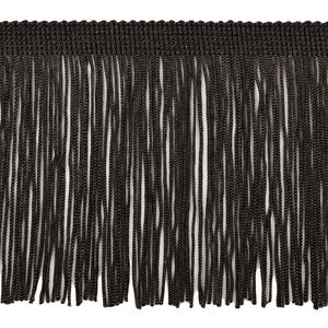 DÉCOPRO 4" (10 cm) ketting met franjes # CF04, puur zwart # K9 (gitzwart) Verkocht op maat gesneden (36"/3 ft/0,9 m)