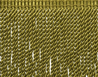 18 Yard Package - 6 inch Long, Chartreuse Green Bullion Fringe Trim with Decorative Gimp Design, Style# BFS6-WVN Color: 9628 (54 Ft / 16.5M)