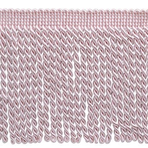 DÉCOPRO 6" (15cm) Decorative Bullion Fringe Trim, Traditional Satiny Finish # BFS6 Powder Pink #K11D1 5 Yards (15 ft/4.5m)