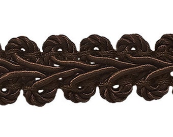 DecoPro Treccia Gimp Francese Per Decorazione – 1 Cm Di Larghezza, Colore Nero, Venduta Al Metro (Style #FGS), Per Cucito E Fai Da Te