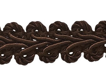 DecoPro Treccia Gimp Francese Per Decorazione – 1 Cm Di Larghezza, Colore Nero, Venduta Al Metro (Style #FGS), Per Cucito E Fai Da Te