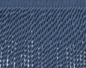 5 Yard Value Pack - 6 Inch Long French Blue Bullion Fringe Trim, Basic Trim Collection, Style# BFS6 Color M45