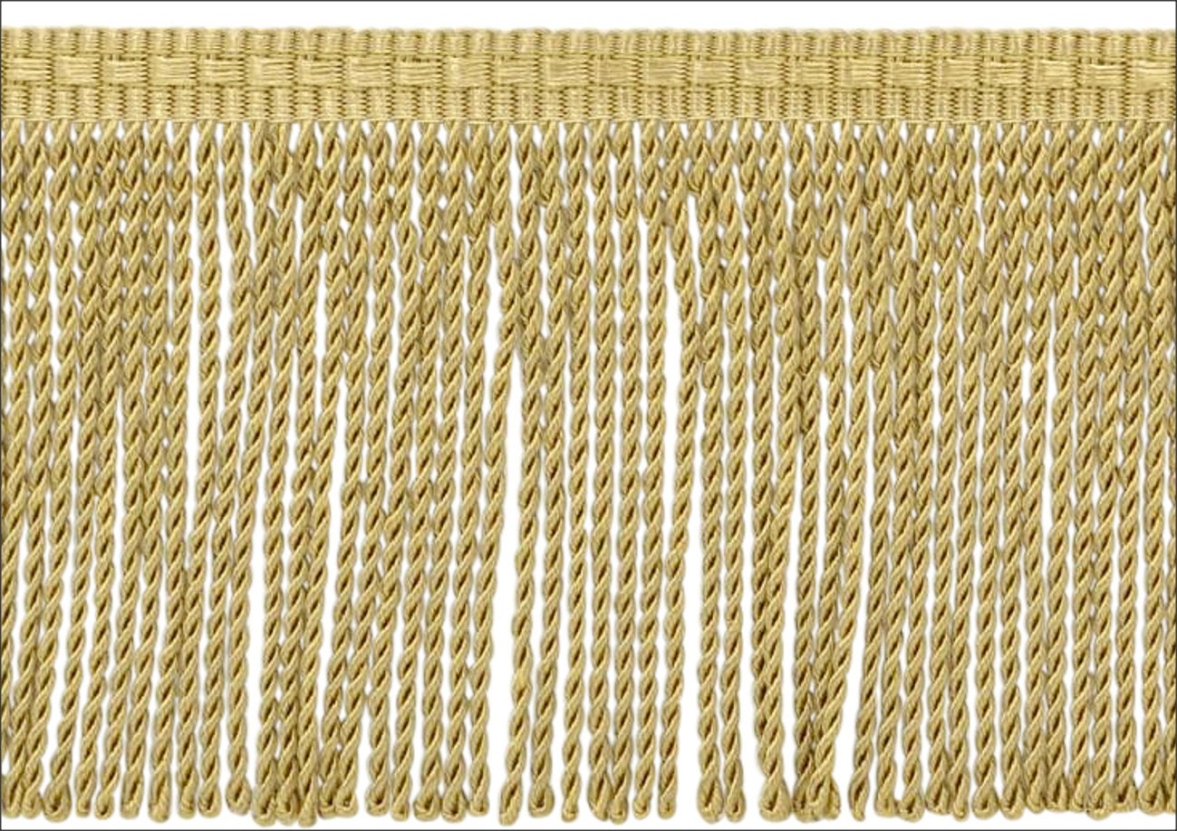 DecoPro Dünne Bullion-Fransenborte – 7,5 Cm Breit, Viskose, Pro Yard (0,9 M) In Frühlingsgrün #L43