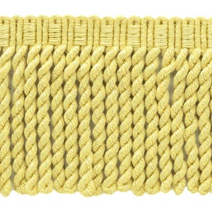 4" (10cm) long Bullion Fringe Trim Fringe Trim, Blonde Gold Multicolor #P94 (Light Gold, Yellow Gold) Sold By The Yard (36"/3 ft/0.9m)