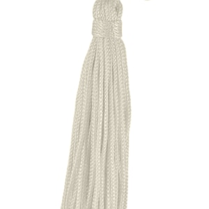 3&quot; (7.5cm) Basic Chainette Tassel | Craft Tassel (RT03), Cream Ivory #A2 (Cream, Ivory, Off White) Set of 10