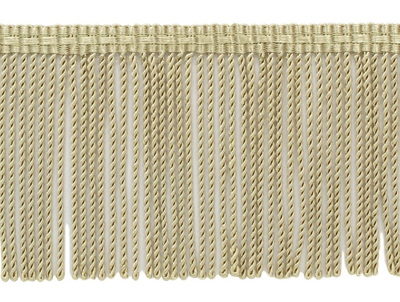 8 Yard Value Pack|3 Inch long Sandstone Light Beige Thin Bullion Fringe Trim|Style# BFTC3 Color C12 24 Ft 7.3 Meters