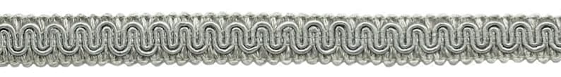 5/8" (1.5cm) Basic Solid Collection Scroll Gimp Braid Trim # 0058SG, Silver Grey #049 (Grey Silver) Sold By The Yard (36"/3 ft/0.9m) image 1