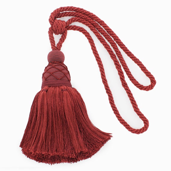 Large Elegant Brick Redcurtain And Drapery Tassel Tieback9 Etsy