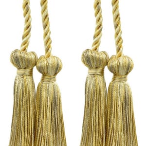 Fermatende e fermatende DÉCOPRO, 7,5 cm (3"), 68,5 cm (27") # CCT, Miele #PR07 (Oro chiaro, Oro giallo, Beige chiaro) Set di 2