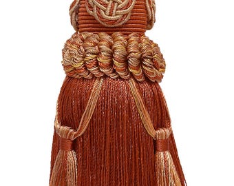 Elegant 6&quot; (15cm) Key Tassel, 4&quot; (10cm) Loop, accented with Rosette and Tassels #6122 Sold Individually