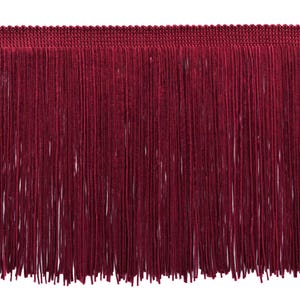 DÉCOPRO 6&quot; (15cm) Chainette Fringe Trim # CF06, Dark Wine Red #E10 (Dark Burgundy Red) Sold By The Yard (36&quot;/3 ft/0.9m)