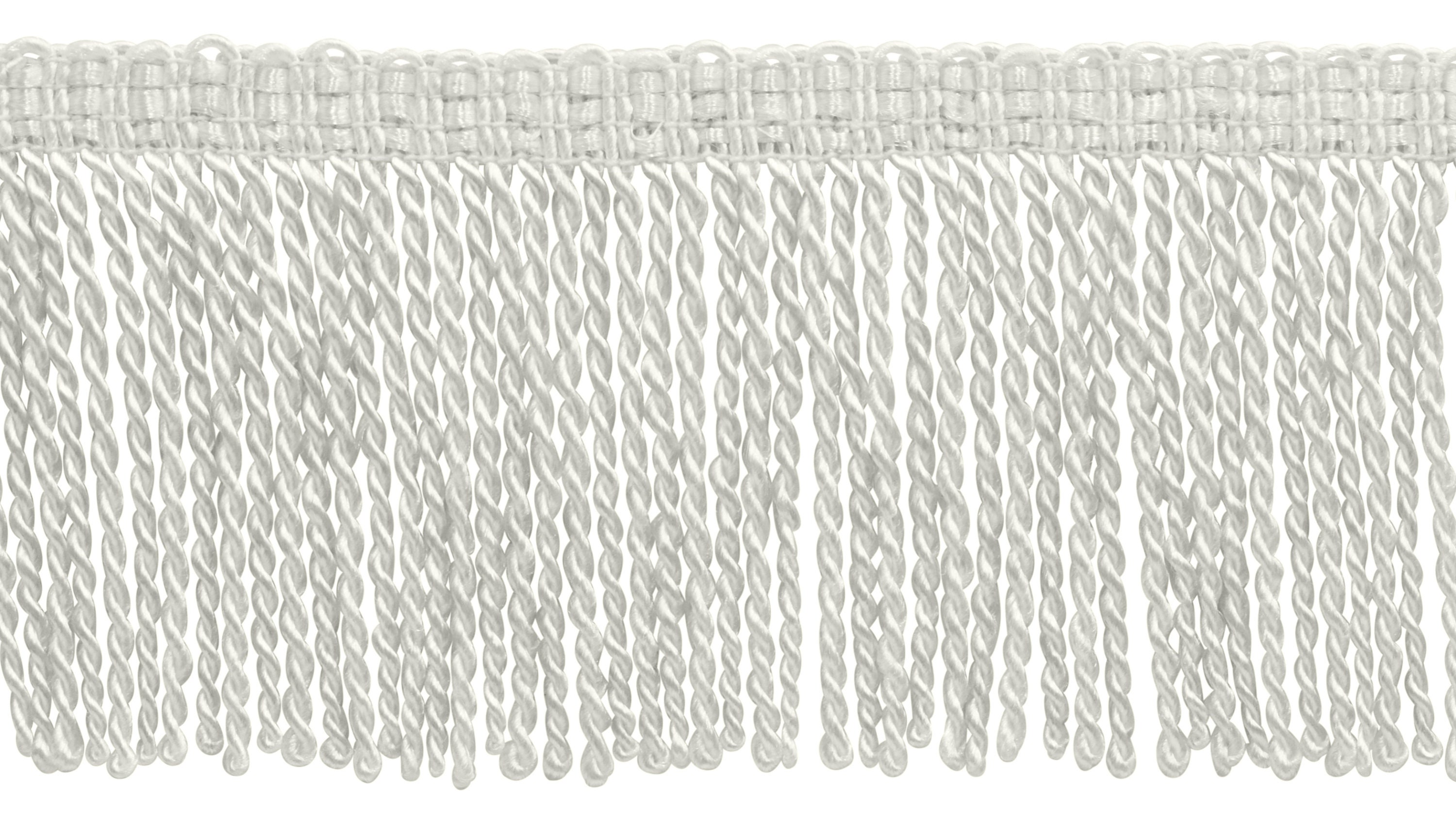 White, 1 3/4 inch Basic Trim Brush Fringe Style#0175SB Color: White - A1 (Sold by The Yard)