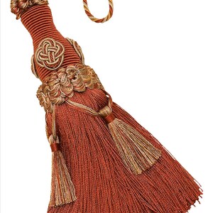 Elegant 6" (15cm) Key Tassel, 4" (10cm) Loop, accented with Rosette and Tassels #6122 Sold Individually image 2