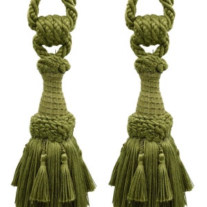 emerald green tie backs