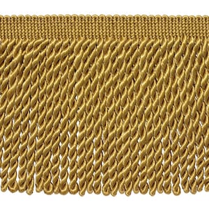 DÉCOPRO 6" (15cm) Decorative Bullion Fringe Trim, Traditional Satiny Finish # BFS6 Antique Gold #C4 5 Yards (15 ft/4.5m)