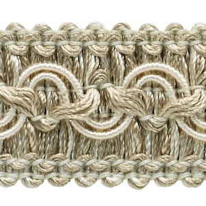 1&quot; (2.5cm) Solid Wide Gimp Braid Trim (0100SG), Sandy Ivory Multicolor #P58 (White Ivory, Tan Beige) Sold By The Yard (36&quot;/3 ft/0.9m)