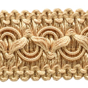 1&quot; (2.5cm) Solid Wide Gimp Braid Trim (0100SG), Champagne Gold #83 (Champagne Gold) Sold By The Yard (36&quot;/3 ft/0.9m)
