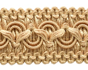 1" (2.5cm) Solid Wide Gimp Braid Trim (0100SG), Champagne Gold #83 (Champagne Gold) Sold By The Yard (36"/3 ft/0.9m)
