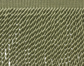 6" (15cm) Bullion Fringe Trim (Style# BFS6), Sage Green #L83 (Medium Moss Green) Sold By The Yard (36"/3 ft/0.9m)