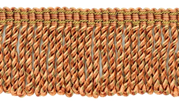 DÉCOPRO 6" (15cm) Basic Solid Collection Traditional Satiny Bullion Fringe Trim (Style# BFS6) Pure White #A1 (Bright White) Sold By The Yard (36"/3