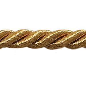 Corda da 7/16 (1 cm) con bordo/rifinitura in corda (0716I2), oro nautico multicolore n. 1152 (oro chiaro, oro giallo, blu navy) 9 iarde (27 piedi/8 m) - Italia