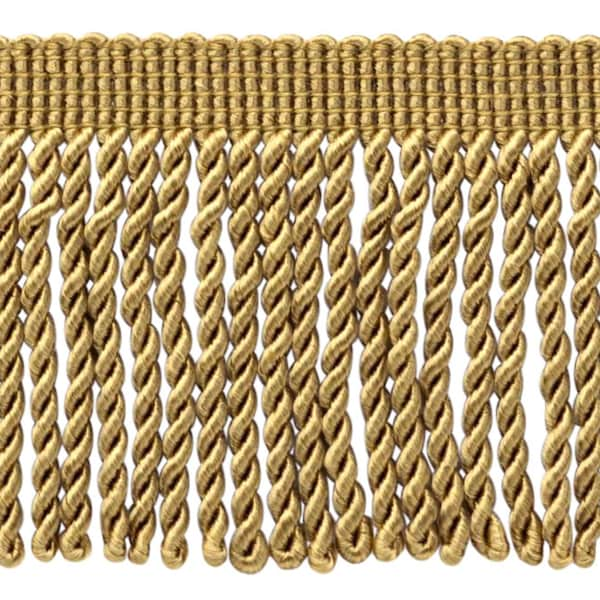 3 Inch Bullion Fringe Trim / Style# EF300 (24108), Color: Camel Gold - E16C / Sold by the Yard