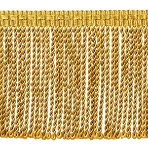 Garniture fine de 3 po. (7,5 cm) en lingots (style n° BFTC3), laiton doré n° D05 (or jaune foncé) Vendu par mètre (36 po/3 pi/0,9 m)