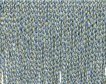 Champagne Gold, Cadet Blue, French Blue|6" (15Cm) Decorative Bullion Fringe|Sold By The Yard|Style# BFV6|Color VNT13 - Light Blue Gold