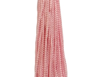 Set 10 Nappe Rosa In Rayon Con Catenella 10,2 Cm - Finitura Lucida, Fatte A Mano, Per Accessori E Hobbistica