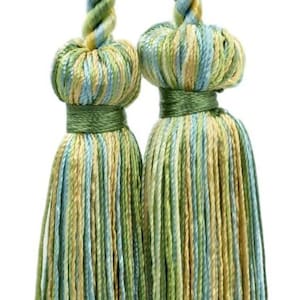 Podwiązka do zasłon i draperii DÉCOPRO z podwójnym frędzlem, 7,5 cm (3 cale), 68,5 cm (27 cali) nr CCT, letnia zieleń nr PR17 Sprzedawana pojedynczo
