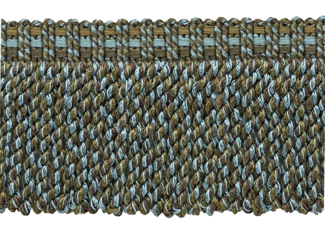 Borde de flecos de lingotes de 3 7,5 cm de largo BFV3, marrón Blue ...