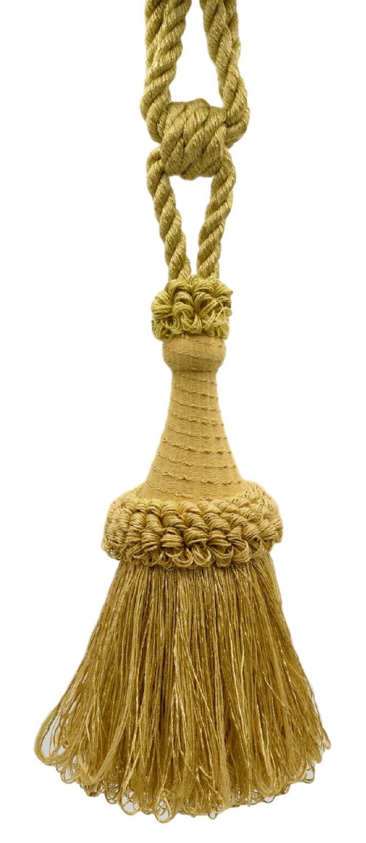 Raffhalter Mit Quaste Gold – 24 Cm Quaste, 76 Cm Breite, TBV9 Stil
