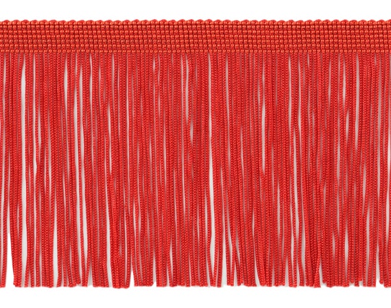 RED 6/" Chainette Fringe Trim RED By The Yard