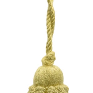 3" (7.5cm) Elegant Crown Tassel with 4 1/2" (11cm) Loop | Craft Tassel (CT03EMP) Dark Gold Solid #D03 (Dark Yellow Gold) Sold Individually