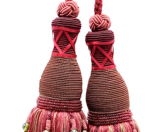DÉCOPRO Tassel Curtain and Draperys Tassel Tieback, Tassel Length 10" (25cm), Spread 34" (86cm) # TBRW102 #VL03 Set of 2