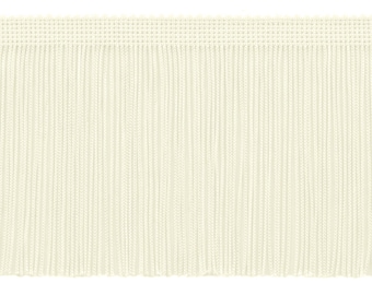 DÉCOPRO 4" (10cm) Chainette Fringe Trim # CF04, Off White #OW (White Ivory, Cream Ivory, Off White) Sold By The Yard (36"/3 ft/0.9m)