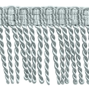 2&quot; (5cm) Basic Trim Collection Thin Bullion Fringe Trim (Style# BFT2), Cool Grey #79 (Light Grey) Sold By The Yard (36&quot;/3 ft/0.9m)
