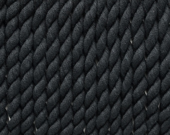 8" (20cm) long Large Sausage Bullion Fringe Trim (Style# BFS8LARGE), Pure Black #K9 (Jet Black) Sold By The Yard (36"/3 ft/0.9m)