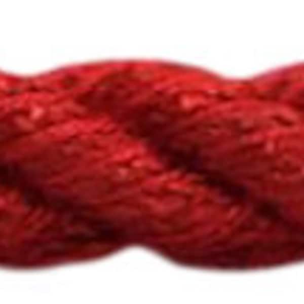 3/8" (1cm) Decorative Twisted 3-ply Rope Cord Trim (Style# 0038NL), Cherry Red #E13 (Dark Crimson Red) 32 Yards (96 ft/29m)