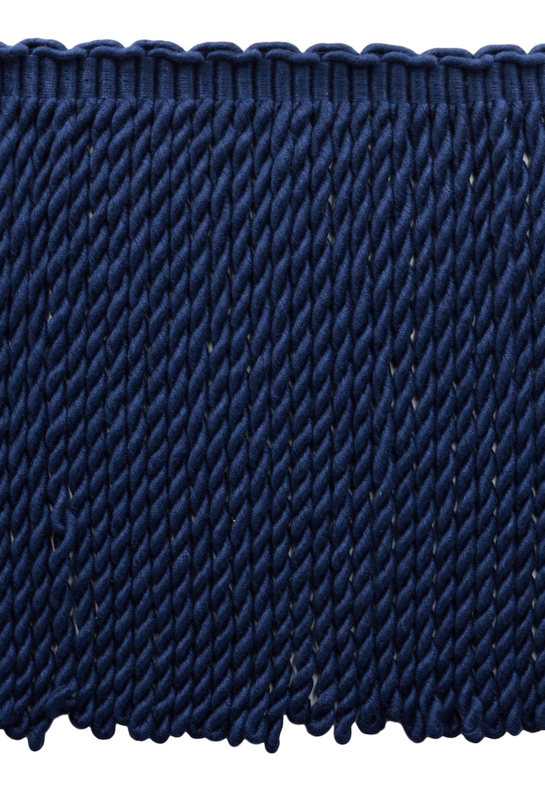 Basic Trim Collection 9 Inch Long Dark Navy Blue Bullion Fringe Trim 18 Yard Pack 54 Ft 16.5 M Style# BFEMP9 Color M52
