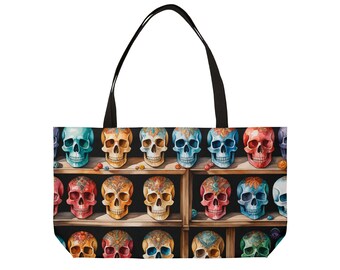 Bolso Tote Weekender - Calaveras en los estantes