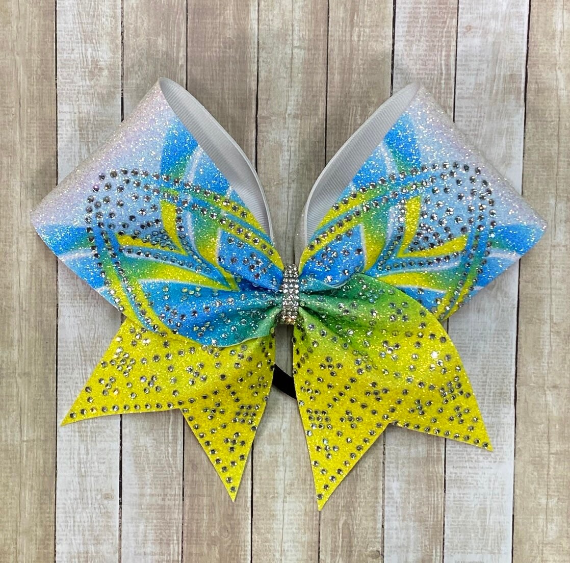 Rhinestone Cheer Bow: Glitter Team Competition Hair Bow - Etsy display picture 2